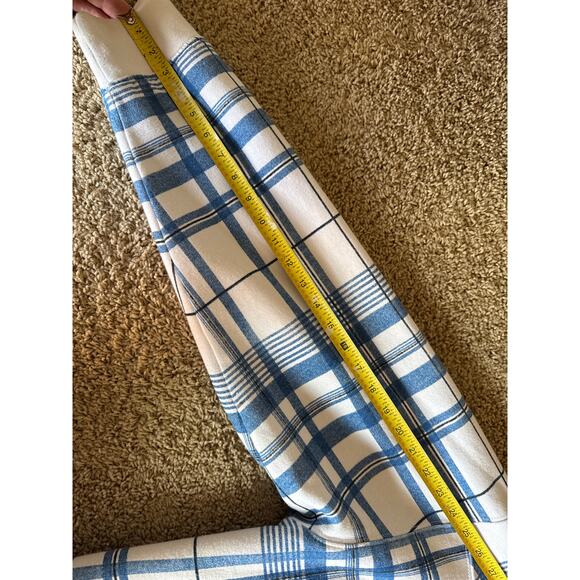 Volcom Tartan Plaid White and Blue Large Sherpa Lined Full Zip Jacket - Picture 8 of 8